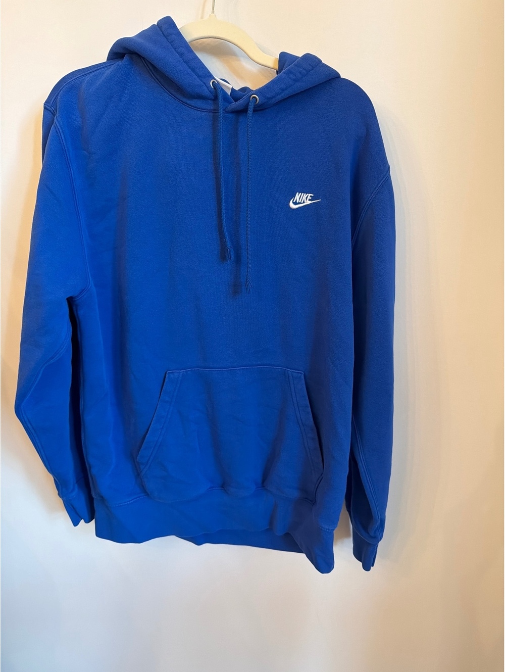 Nike Men's Club Pullover Hoodie Royal Blue Large Casual Athleisure Streetwear